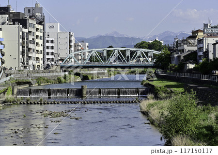犀川の春景色 117150117