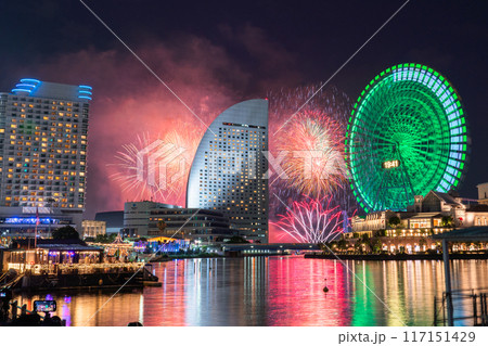 《神奈川県》横浜夜景の花火大会・みなとみらいスマートフェスティバル 117151429
