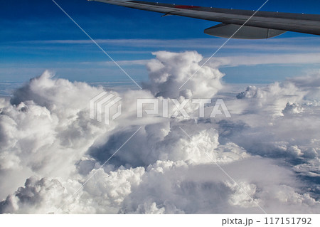 飛行機から見た入道雲 飛行機から見た入道雲 117151792