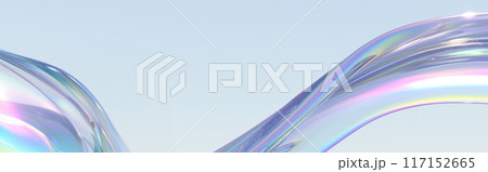 Holographic waves in pastel colors, ideal for sleek and modern digital backgrounds Holographic waves in pastel colors, ideal for sleek and modern digital backgrounds 117152665