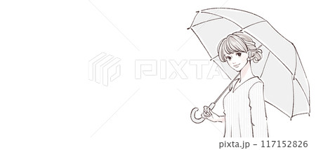日傘 / 傘をさす女性 117152826