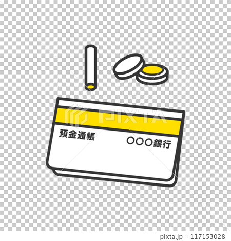 預金通帳と印鑑 117153028