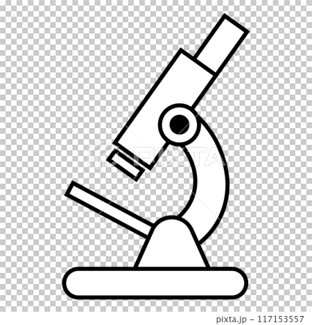 顕微鏡の線画アイコン 顕微鏡の線画アイコン 117153557