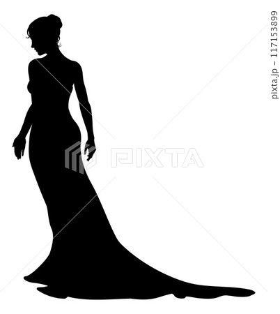 Bride Bridal Wedding Dress Silhouette Woman Design Bride Bridal Wedding Dress Silhouette Woman Design 117153899