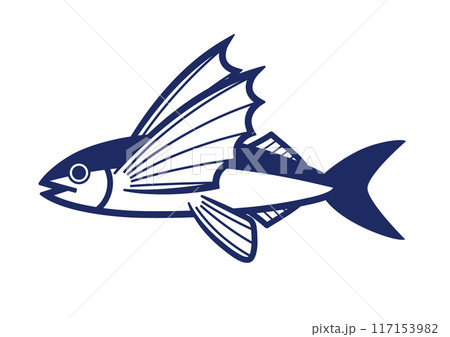 シンプルなトビウオのイラスト 117153982