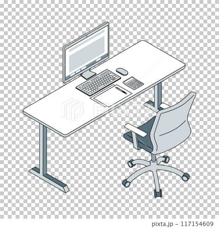 Isometric illustration of computer-based testing (CBT) exam Isometric illustration of computer-based testing (CBT) exam 117154609