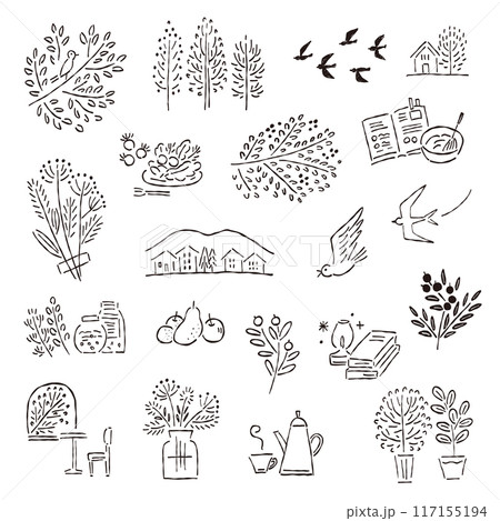 ペン画モチーフ ペン画モチーフ 117155194