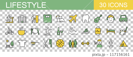 Lifestyle Icon Set Color 117156161