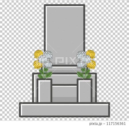 墳墓插畫素材 117156361