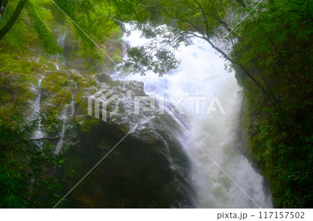 水しぶきが豪快な 百閒滝 水しぶきが豪快な 百閒滝 117157502