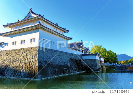 【静岡】初秋の静岡市　青空と駿府城巽櫓と東御門 117158445