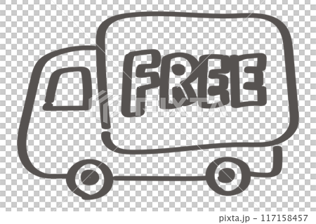 FREE 送料　トラック　アイコン 117158457