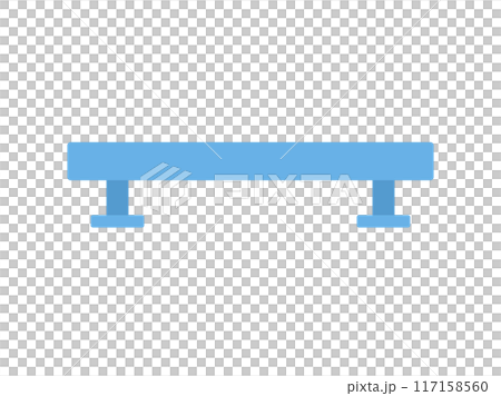 從側面看到的平衡木插圖 從側面看到的平衡木插圖 117158560