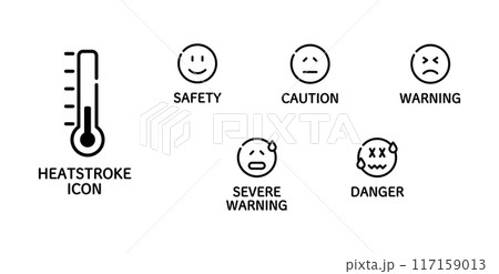 熱中症　アイコン 117159013