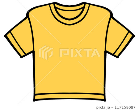 シンプルなTシャツのイラスト素材 117159087