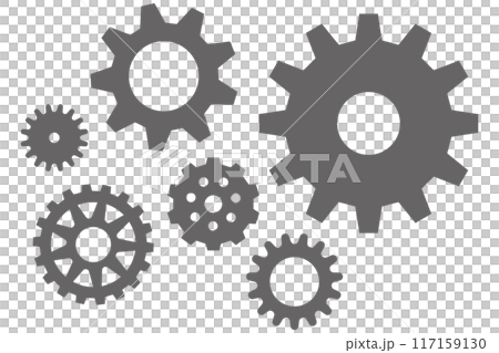 Gear icon illustration gray Gear icon illustration gray 117159130