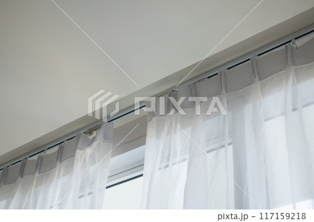 Curtain window interior decoration in living room Curtain window interior decoration in living room 117159218