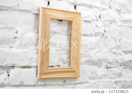 wooden frame on the wall 117159623