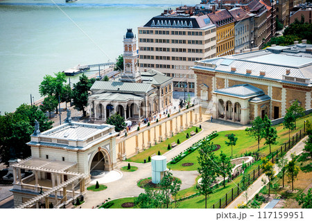 view on Budapest from Buda castle wall 117159951