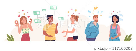People thoughts types. Man woman different mental personality, human mind type analytical logical imaginative structural creativity process mindset psychology vector illustration 117160208