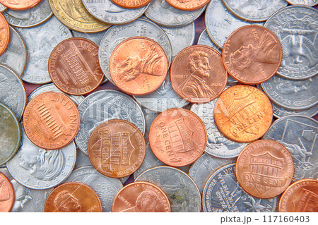 American coins background American coins background 117160403