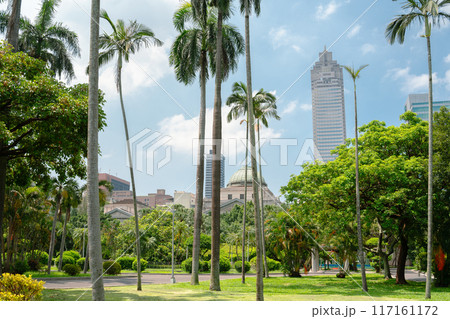 228 Peace Memorial Park and city view in Taipei, Taiwan 228 Peace Memorial Park and city view in Taipei, Taiwan 117161172