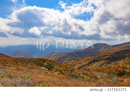 栗駒山　秋の絶景風景 117161371