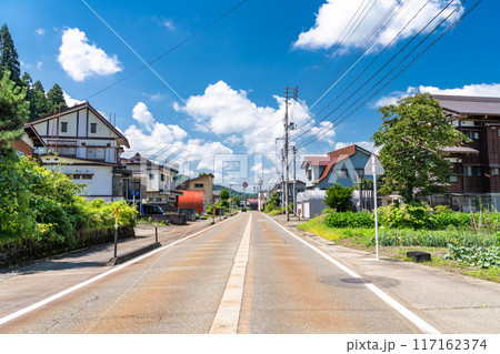 《新潟県》田舎の長閑な夏の原風景 117162374