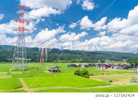 《新潟県》田舎の長閑な夏の原風景 117162424