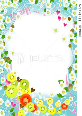 キウイの花と実のカード3 キウイの花と実のカード3 117163129