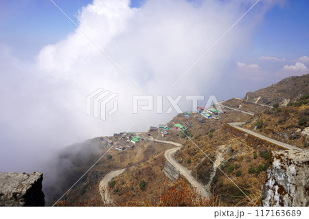 A Zig Zag Way of Mountain Road in Sikkim 117163689