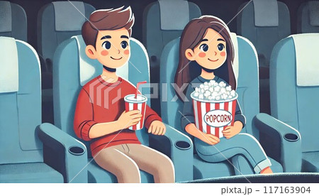 映画館での恋人同士 映画館での恋人同士 117163904