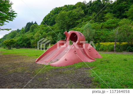 新十津川町の奥地にあるタコさん型のすべり台 117164058