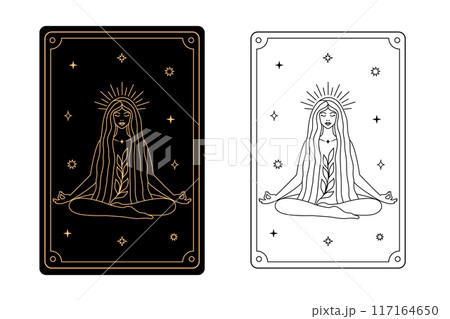 Tarot card temperance. The major arcana of a deck of cards. 117164650