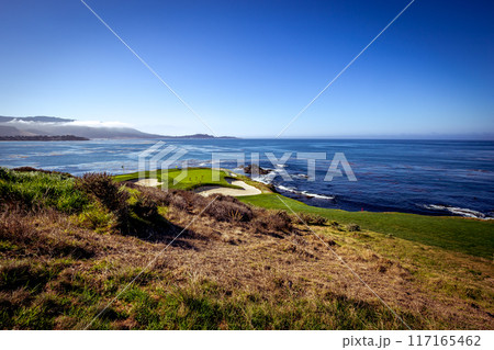 Pebble Beach golf course, Monterey, California, usa 117165462