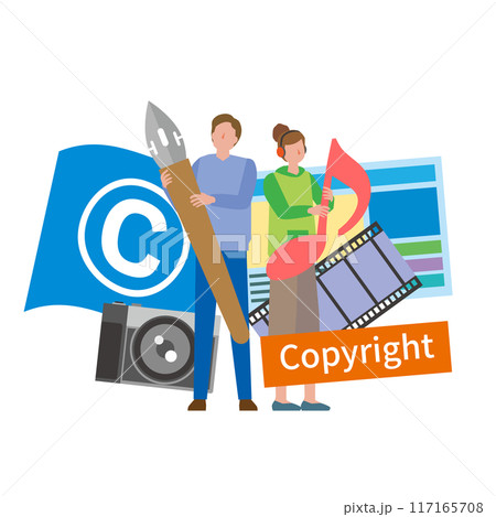 著作権とクリエイター男女 117165708