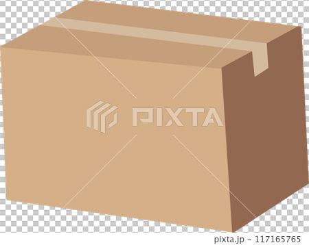 ガムテープのある段ボール箱 ガムテープのある段ボール箱 117165765