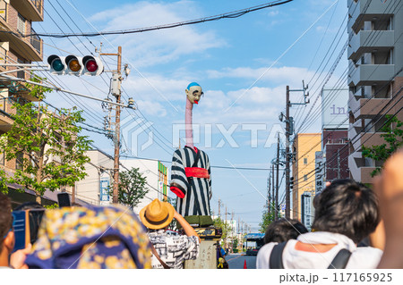 首が伸びるからくり人形、大四日市まつりの大入道〈三重県四日市市〉 117165925