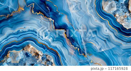 Stone texture of blue agate or marble 117165928