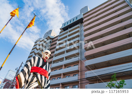 首が伸びるからくり人形、大四日市まつりの大入道〈三重県四日市市〉 首が伸びるからくり人形、大四日市まつりの大入道〈三重県四日市市〉 117165953
