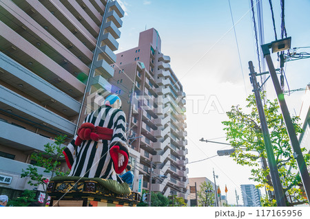 首が伸びるからくり人形、大四日市まつりの大入道〈三重県四日市市〉 117165956
