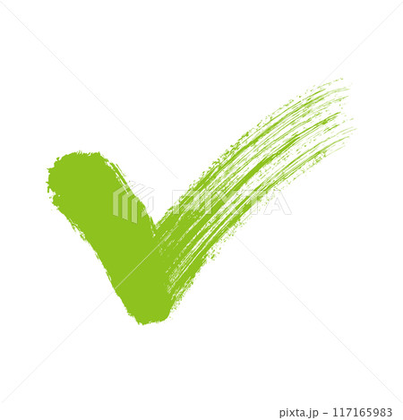 手書きのチェックマーク 117165983