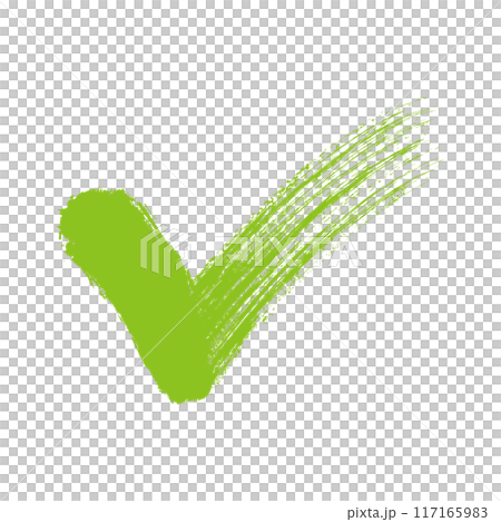 手書きのチェックマーク 117165983