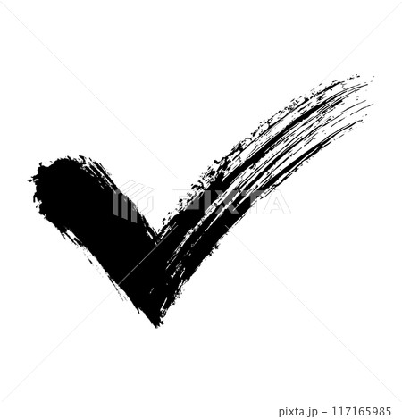 手書きのチェックマーク 手書きのチェックマーク 117165985