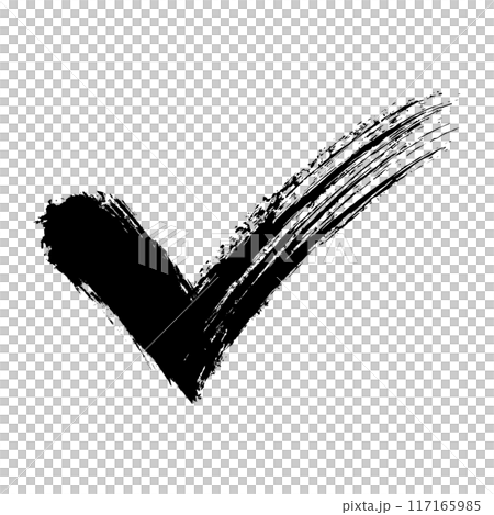 手書きのチェックマーク 手書きのチェックマーク 117165985