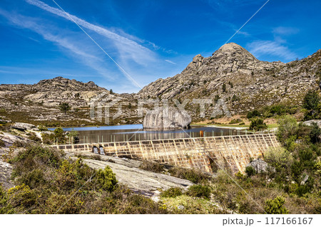 Beautiful lake at top of Penameda hill in national park Peneda Geres in Portugal. Beautiful lake at top of Penameda hill in national park Peneda Geres in Portugal. 117166167