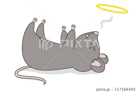 ポップなネズミの死骸のイラスト ポップなネズミの死骸のイラスト 117166493