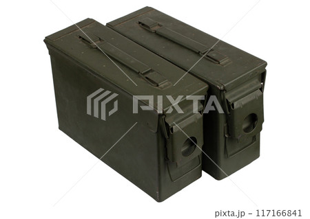 US army green metal .30 cal ammo boxes. 117166841