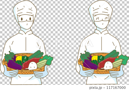 食品加工人員攜帶大量蔬菜 117167000