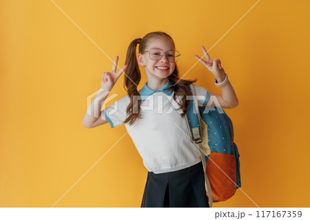 girl is ready to back to school 117167359